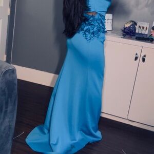 Mikado cut out gown